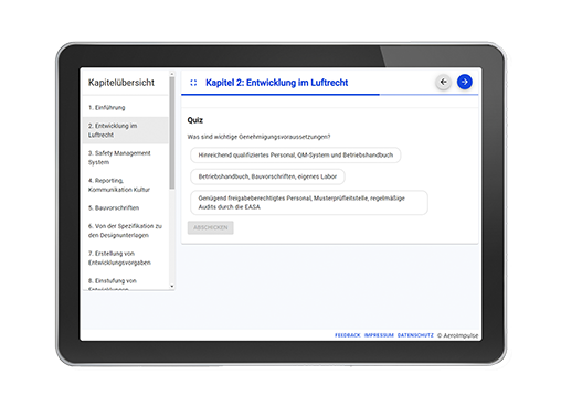 EASA Part 21J Training Online Entwicklung