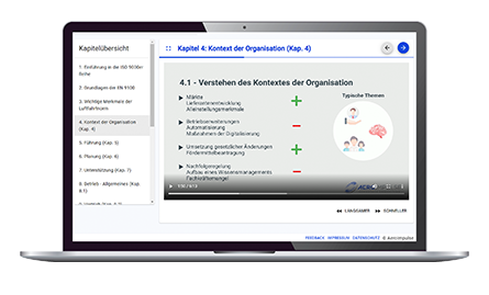 EN 9100 Training Online Luftfahrt