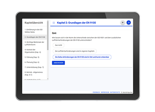EN 9100 Training Online Luftfahrt