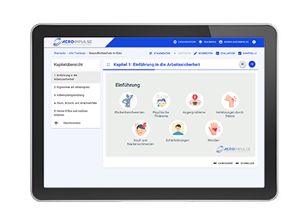 Gesundheitsschutz Büro Bildschirmzeit Training E-Learning