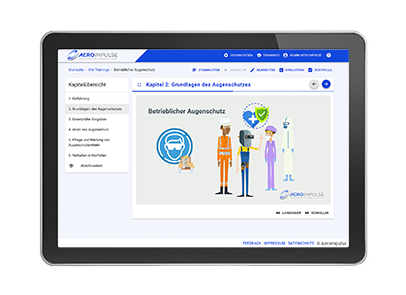 Betrieblicher Augenschutz Training E-Learning Demo