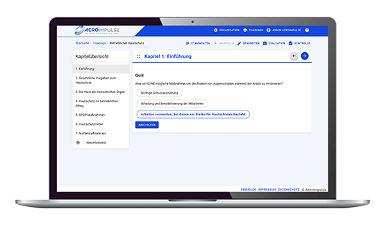 Hautschutz Training Online Arbeitssicherheit